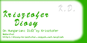 krisztofer diosy business card